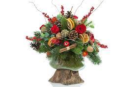 Browse christmas central's extensive selection, and find the perfect one for you! Christmas Table Arrangement Preserved Floral Arrangements Silk Flowers