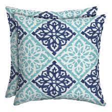 Area rugs bath mats bath rugs bath sheet bath towel bedding collections bolster pillows comforter bedding sets contour rugs curtain panels decorative pillow duvet cover. Better Homes Gardens Blue Medallion 16 In Square Outdoor Toss Pillow Set Of 2 Walmart Com Walmart Com