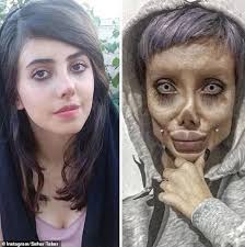 Now it appears she is battling coronavirus in prison. Iranian Zombie Angelina Jolie Sahar Tabar Sentenced To 10 Years In Prison Daily Mail Online