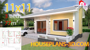 You can also create a mix of lawn on one side and planting area on the other side. House Design Plans 11x11 With 3 Bedrooms Samphoas Plan