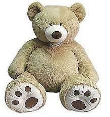 Hugfun Giant 53 Teddy Bear Plush Life Size Stuffed Animal 5 Ft Huge Jumbo Ebay Giant Teddy Bear Giant Teddy Big Teddy Bear