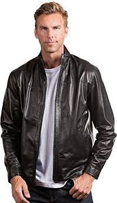 Overland Sheepskin Co Glasgow Reversible Lambskin Leather Moto Jacket Jaguar Artic Size 42 Leather Jacket Leather Jacket Men Mens Jackets