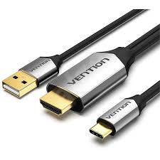 Bs 2473 different types of electrical wiring view colored. Vention Type C Usb C To Hdmi Cable With Usb Power Supply 1 5m Black Metal Type Video Cable Alzashop Com