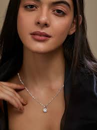 MINUTIAE Silver-Plated Crystals Chain