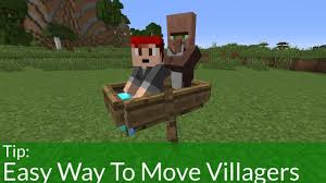 Easiest Way To Move Villagers In Minecraft Village Minecraft Tips Moving