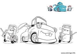 coloriage cars 3 guido et ses amis voiture mecanique depanneuse dessin a imprimer de course