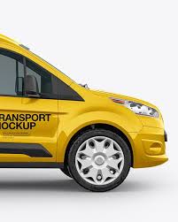 Panel Van Mockup Side View In Vehicle Mockups On Yellow Images Object Mockups Mockup Free Psd Mockup Psd Mockup Free Download