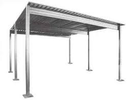 Consealed fastener standing seam roof panel. Steel Single Slope Carport