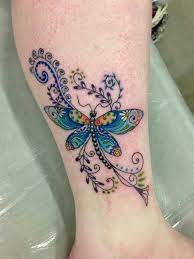 Pin By Joanne Davies On Animal Tattoos Unique Butterfly Tattoos Dragonfly Tattoo Design Ankle Tattoos For Women