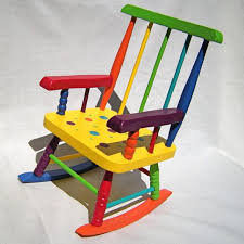 Rainbow Rocking Chair For Dolls Rocking Chair Painted Chairs Kids Chairs