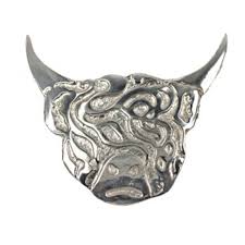 highland cow brooch