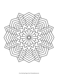 Some of these are very complex to color. Geometric Mandala Coloring Page Free Printable Pdf From Primarygames