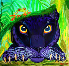 Eyes Of The Rainforest By Nick Gustafson Jungle Art Projects Jungle Art Panther Art