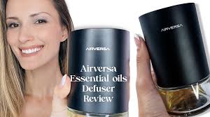 Amazon.com: Airversa Waterless Diffuser for Essential Oil Nebulizer  𝟭𝟬𝟬𝗺𝗹 Capacity Battery Operated Aromatherapy Mini Scent Air Machine  1/2/3H/Continous 3 Mist Level 3 Lighting Effects(Scenta Black) : Health &  Household
