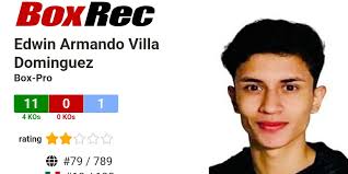BoxRec: Edwin Armando Villa Dominguez
