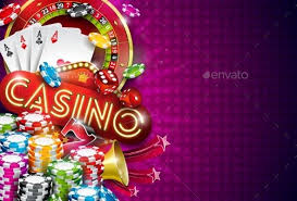 Casino Illustration Roulette Wheel Gambling Poker Cards