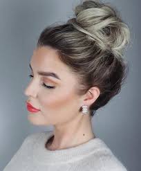 If you want your short hair to appear longer and more feminine, take this style over to the salon for a test run before your wedding day. 20 Quick And Easy Work Appropriate Hairstyles Easy Work Hairstyles Work Hairstyles Bun Hairstyles For Long Hair
