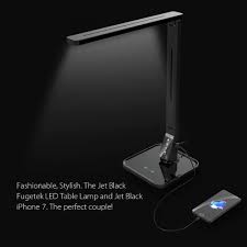 < image 1 of 4 >. Led Schreibtischlampe Fugetek Ft L798 14w Exklusives Modell Mit Led Einbau 5 Stufiger Dimmer Touch Bedienfeld 1 Stundiger Auto Timer 5v 1a Usb Ladeanschluss Jet Black Amazon De Beleuchtung