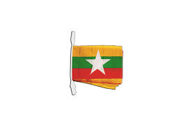 Die flagge myanmars wurde am 21. Fahnenkette Myanmar Neu 30 X 45 Cm Flaggenfritze De