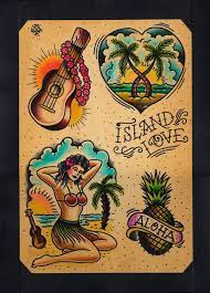Hawaiian Tattoos Tropical Tattoo Hawaiian Tattoo