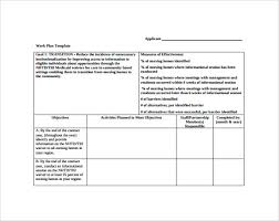 free sample work plan template