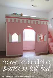 Remodelaholic How To Build A Princess Castle Loft Bed Diy Loft Bed Kids Loft Beds Princess Loft Bed