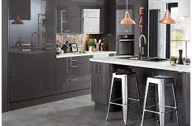 Caisson de cuisine gris cooke et lewis / receveur à poser résine gris cooke &a. Cooke Lewis Raffello High Gloss Anthracite Slab Diy At B Q Cuisine Gris Anthracite Cuisine Gris Meuble Cuisine Blanc