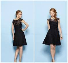 Can Change The Color Junior Bridesmaids Dresses 2014 New Black Lace Simple Bridesmaid Dresses Sheer Back Crew A Line Vestidos Vestido Madrinha Moda Feminina