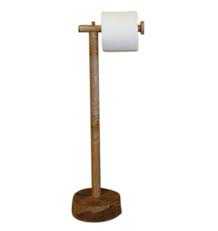 We loved the simplicity of this wooden toilet roll holder. Free Standing Antique Bathroom Pedestal Toilet Paper Holder Stained Brown Wood Pedestal Toilet Paper Holder Free Standing Toilet Paper Holder Toilet Paper Holder