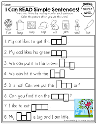 Cut out the word cards and jumble them up in a bag or an envelope. I Can Read Simple Sentences With Cvc Words To Fill In Word Family Worksheets Cvc Words Word Families