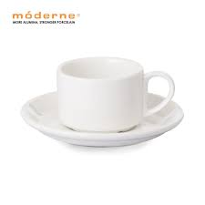 The cups are made of a particularly uncomfortable material. 200ml Stackable Coffee Cup And Saucer 10 Sets Moderne Eshop