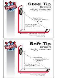 Dartboard Height And Hanging Instructions Dart Board Dartboard Height Dart Board Wall