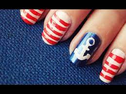 Para este diseño vamos a necesitar: Unas Marineras Nautical Nails Youtube