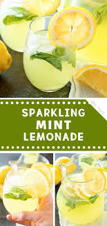 Sparkling Mint Lemonade In 2020 Mint Lemonade Healthy Drinks Healthy Lemonade