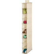 Hanging shelves or hanging closet organizers are an easy, affordable way to add additional storage to a cramped space. Honey Can Do 10 Shelf Hanging Shoe Organizer Natural Walmart Com Walmart Com