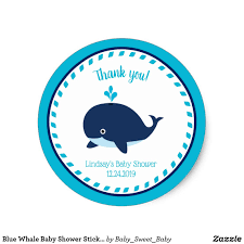 Blue Whale Baby Shower Stickers Baby Shower Stickers Whales Baby Shower Baby Shower Labels