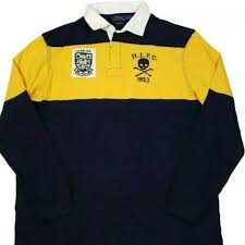 Black And Yellow Rugby Shirt Polo Ralph Lauren Skull Crossbone Rugby Shirt New In 2020 Long Sleeve Tshirt Men Polo Ralph Lauren Rugby Shirt