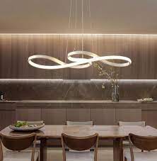 The Infinity Chandelier Led Dining Room Lighting Dining Room Light Fixtures Modern Hanging Lights