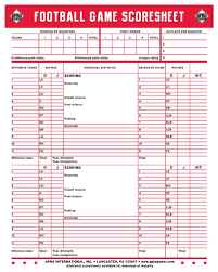 It is very obvious and easy to understand that when a sports activity takes hours before reaching to a final point at which one team is the winner and the other is. Download Basic Football Scoresheet For Free Formtemplate