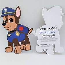 Personalisierte geburtstagskarte was sie bekommen: Chase Paw Patrol Invitations Paw Patrol By Creativecou Pfote Patrouille Geburtstag Einladungskarten Geburtstag Basteln Kinder Paw Patrol Geburtstag Einladungen