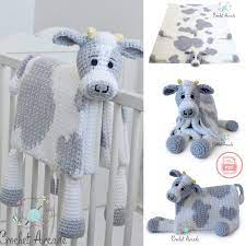 Cuddle And Play Cow Baby Blanket Crochet Pattern Crochet Arcade