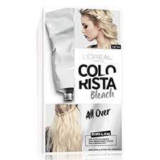 One set of plastic gloves and instructions for use; Colorista At Home Hair Bleach Hair Lightener L Oreal Paris