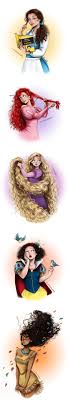 Princesses Disney Avec Des Cheveux Boucles Hhh Disney Pixar Dessins Disney Et Humour Disney