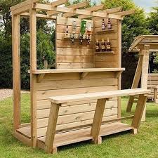 Pin De Ivan Salamea En Muebles De Pales Bar De Jardin Bar Para Patios Disenos De Bares De Casa