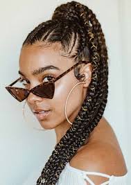 On any occasion and with any ootd, a casual yet creative braid running down your go tribal with this cool and delicate design of cornrows before pulling it all up into a sleek accessorized pony! 63 Best Braided Ponytail Hairstyles For 2020 Stayglam