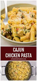 One Pot Cajun Chicken Pasta Recipe Life Made Simple Recipe In 2020 Cajun Chicken Pasta Creamy Cajun Chicken Pasta Recipes Chicken Pasta Recipes