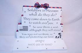 Soldiers In Heaven Tabletop Display Fallen Heroes Military Army Navy Marine Air Force Pow Veteran By Gr8byz With Images Table Top Display