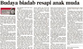 Bincangkan peranan anak untuk membahagiakan institusi kekeluargaan. Budaya Biadab Resapi Anak Muda
