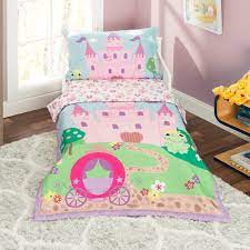 Kidkraft classic princess 4 piece toddler bedding set free. Princess Storyland 4 Piece Toddler Bedding Set Everyday Kids