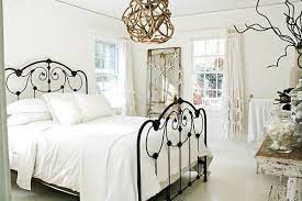 Luxury italian wrought iron bed and headboards forged floristry. Charming Revamped Dream Cottage In Bayshore Beautiful Eclectic Bedroom White Bedroom Design Iron Bed